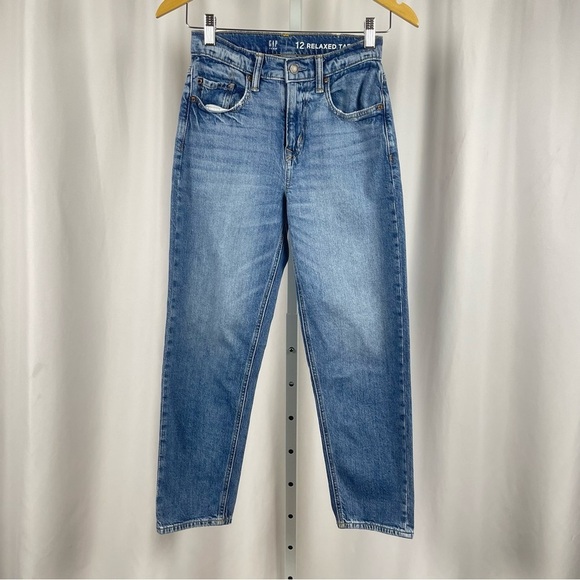 GAP Teen Size 12 Relaxed Taper Retro Jeans Medium Wash Classic - Picture 1 of 5